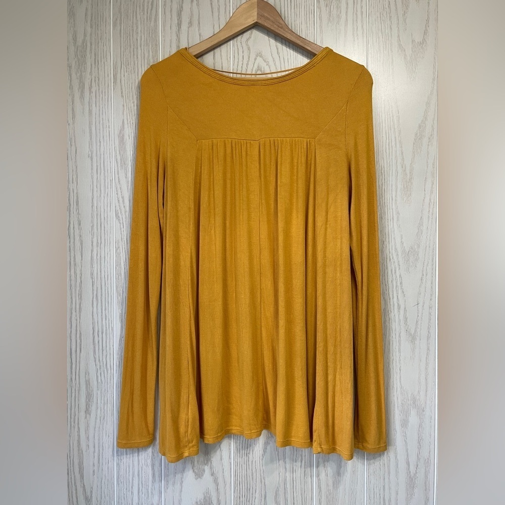 Free people We The Free Mustard Long-sleeved Tunic Size Small - Picture 3 of 3